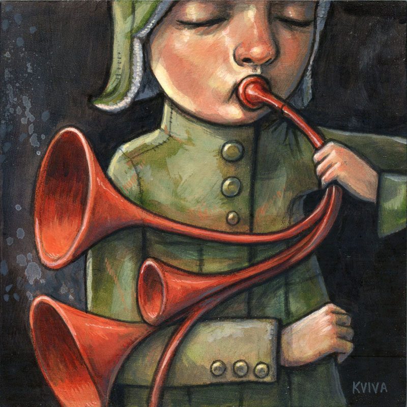 Kelly Vivanco - Herald 1, Acrylic on Panel