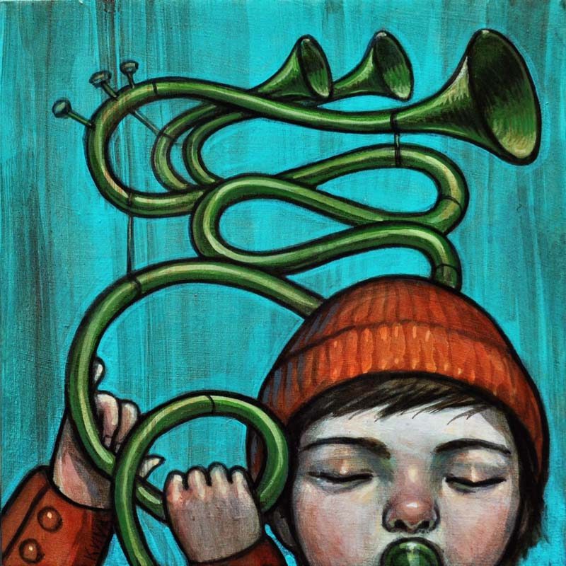 Kelly Vivanco - Herald 3, Acrylic on Panel