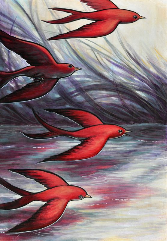 Kelly Vivanco - Waterside, Acrylic on Canvas